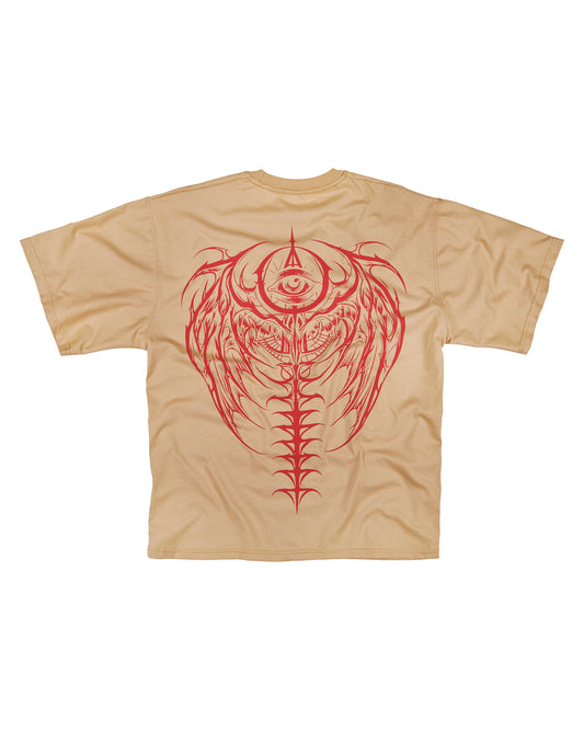 ANIME CREATURA ALATA BEIGE T-SHIRT