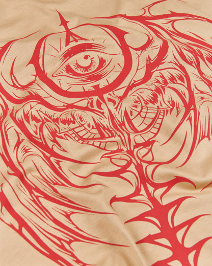 ANIME CREATURA ALATA BEIGE T-SHIRT
